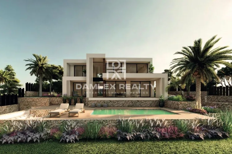 Project of a new modern villa within walking distance of the beach.